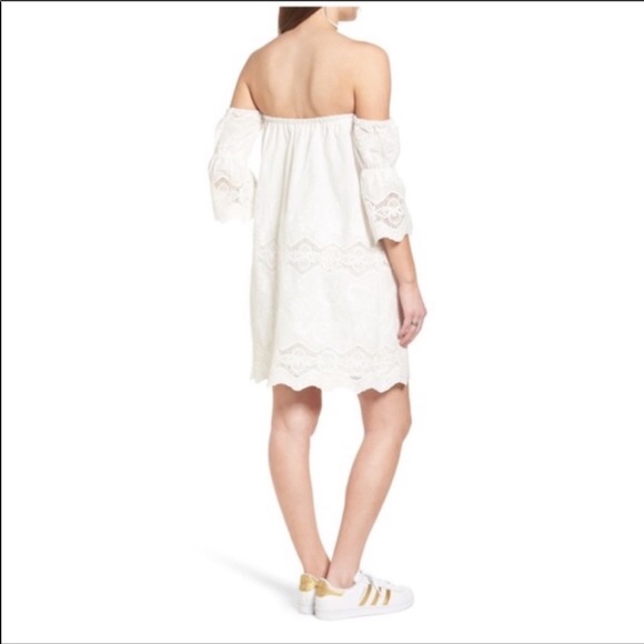 ASTR THE LABEL NWT White Off The Shoulder Dress - Picture 2 of 8